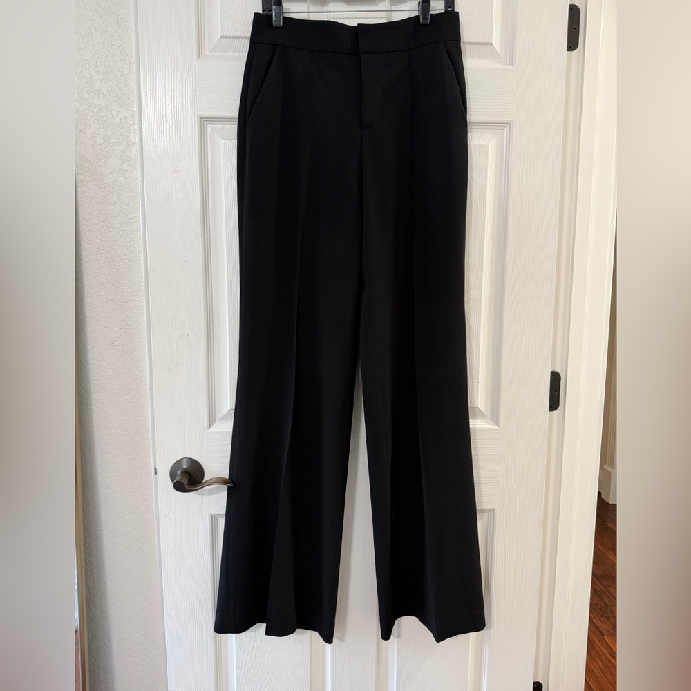Alice + Olivia Black Wide-Leg Trousers